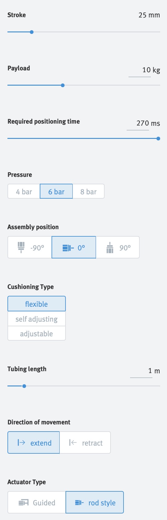 Sizing | Pneumatic sizing